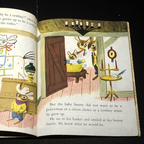 VTG Richard Scarry Little Golden Book 'When Bunny Grows Up' 1955 Easter Gift - Picture 5 of 12